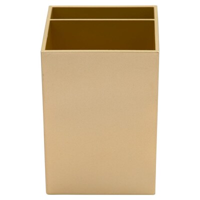 JAM PAPER Plastic Pen Holder, Gold (341gos)