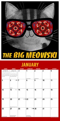 2025 Willow Creek Mewvie Cats 12" x 12" Monthly Wall Calendar (43882)