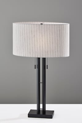 Adesso Foster 28"H Incandescent Table Lamp, Black/Off-White (4359-01)