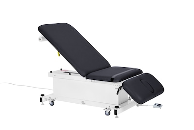 Viva Comfort XRO 3-Section Electric Height and Back Adjustable Exam Table, 600 lbs. Capacity, Black (ADI903-23-BLK-MK)