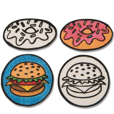 S&S Velvet Art Iron-On Patches to Color, 100/Pack (PS1458)