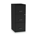 Alera® Soho 3 File-Drawer Vertical Standard File Cabinet, Letter Size, Lockable, 34.9H x 14W x 18