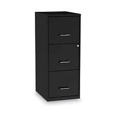 Alera® Soho 3 File-Drawer Vertical Standard File Cabinet, Letter Size, Lockable, 34.9H x 14W x 18