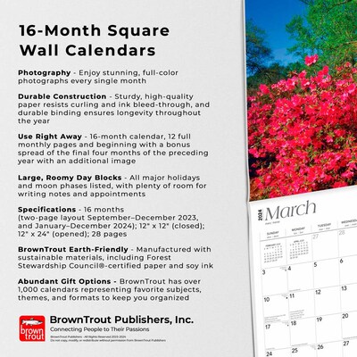 2024 BrownTrout Mississippi Wild & Scenic 12" x 24" Monthly Wall Calendar (9781975464004)