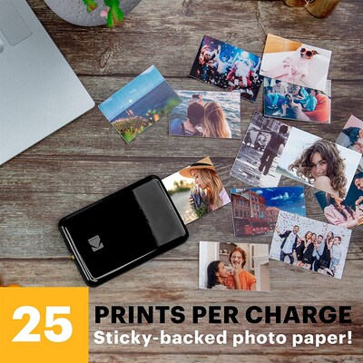 Kodak Step Mobile Zero Ink Instant Photo Printer, Single-Function, Black (RODMP20AMZBL)