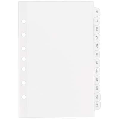 Avery Pre-Printed Mini Paper Dividers, Jan-Dec Tabs, White (11315)