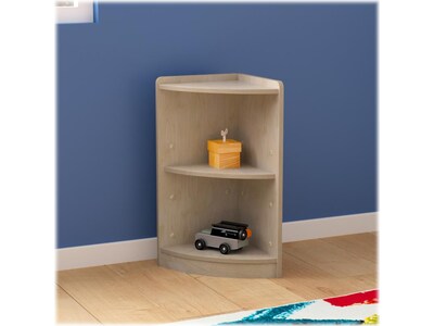 Flash Furniture Bright Beginnings 2-Section Corner Storage Unit, 24.5"H x 16.5"W x 10.5"D, Brown (MK-KE24022-GG)