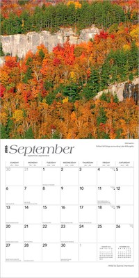 2026 BrownTrout Vermont Wild & Scenic 12" x 12" Monthly Wall Calendar (9798330706099)