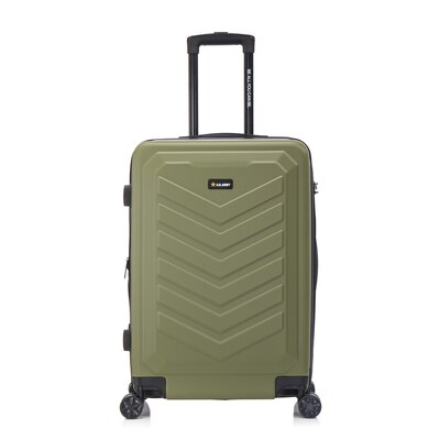 US Army FOX PRO 24" Hardside Suitcase, 4-Wheeled Spinner, TSA Checkpoint Friendly, Olive Drab (USLFPRO00M-GRN)