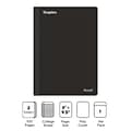 Staples Premium 2-Subject Notebook, 6 x 9.5, College Ruled, 100 Sheets, Black (TR58325)