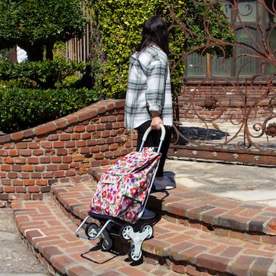 Dbest Stair Climber Trolley Dolly with Backpack Strap, Floral (01-959)