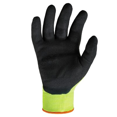 Ergodyne ProFlex 7021 Hi-Vis Nitrile Coated Cut-Resistant Gloves, ANSI A2, Wet Grip, Lime, Large, 144 Pairs (17964)