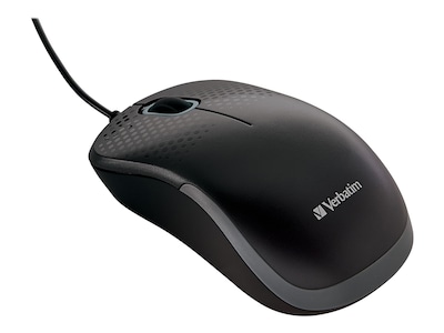Verbatim Silent Corded Optical USB Mouse, Black (VTM99790)