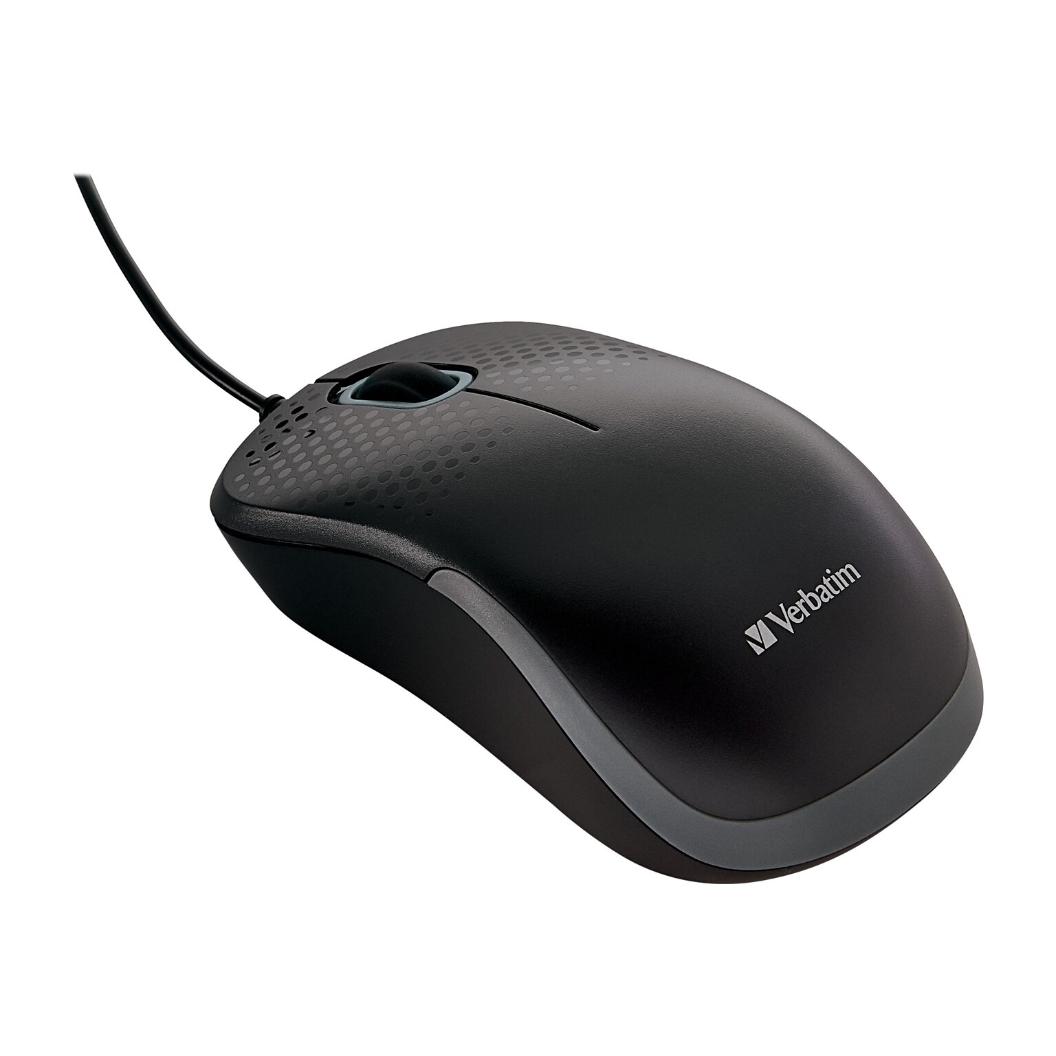 Verbatim Silent Corded Optical USB Mouse, Black (VTM99790)