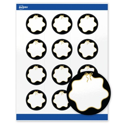 Avery Round Laser/Inkjet Multipurpose Labels, 2, White, 120/Pack (19479370861)