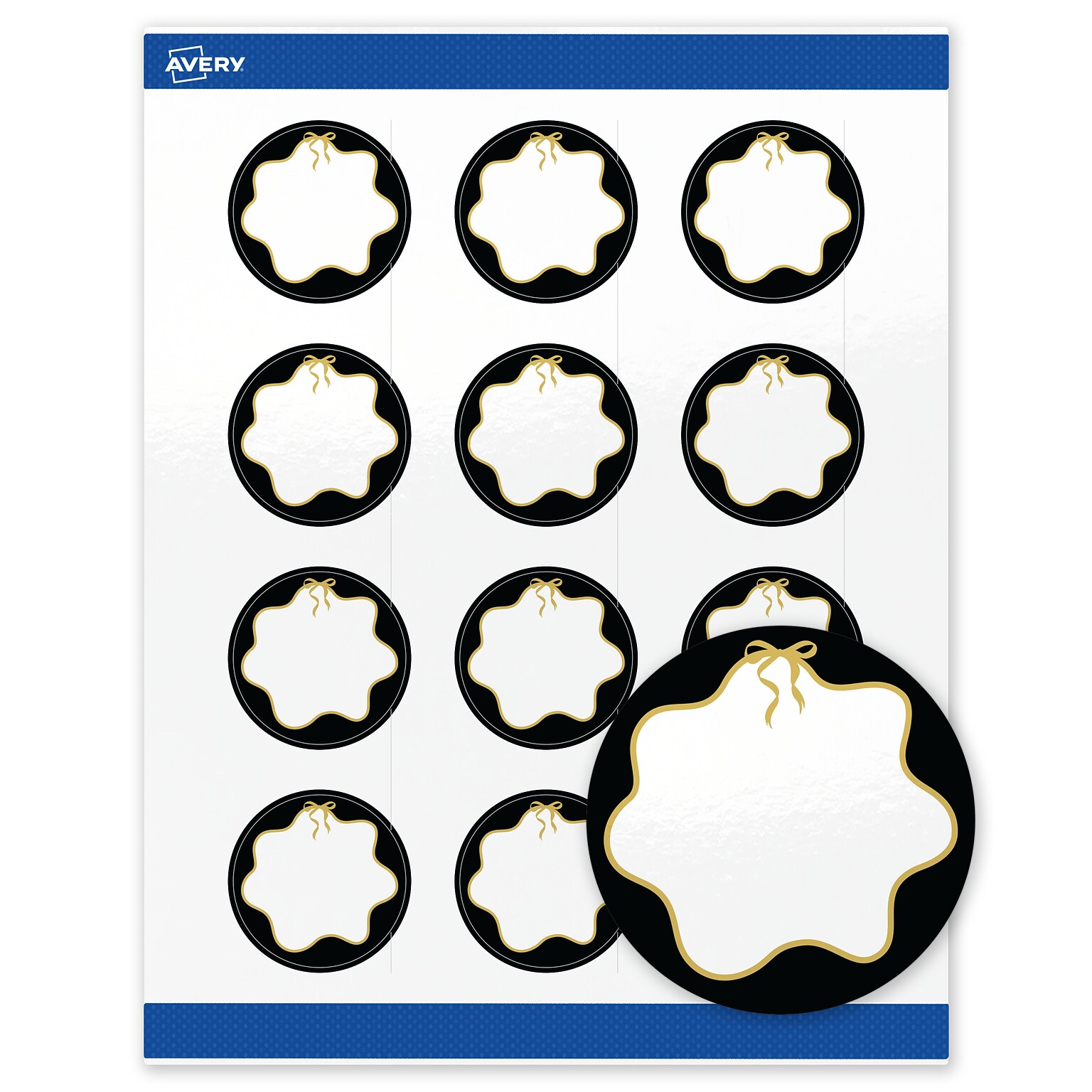 Avery Round Laser/Inkjet Multipurpose Labels, 2, White, 120/Pack (19479370861)