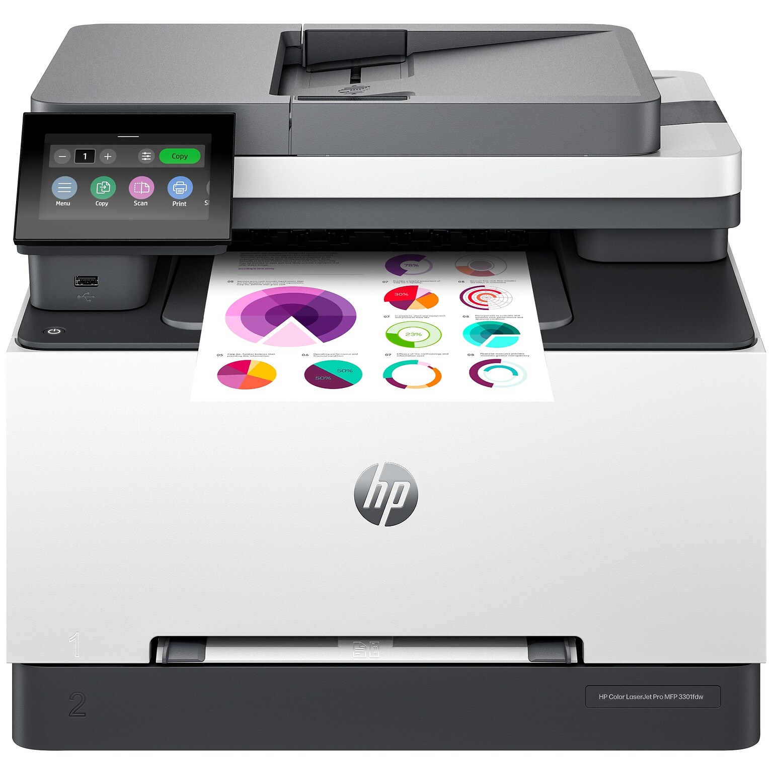 HP Color LaserJet Pro MFP 3301fdw Wireless All-in-One Color Laser Printer, Scanner, Copier, Fax, Best for Office (499Q5F)