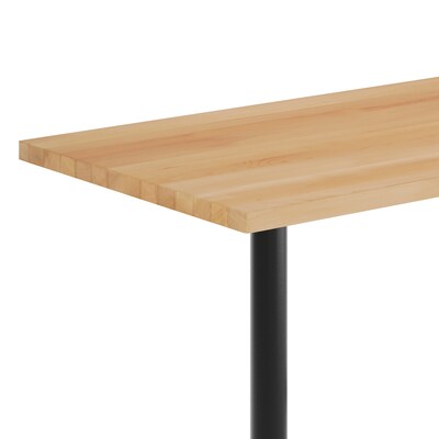 Flash Furniture Bennett Wooden Commercial Indoor Table, 60" x 30", Natural Top/Black Base (GSF3060NTT2222)