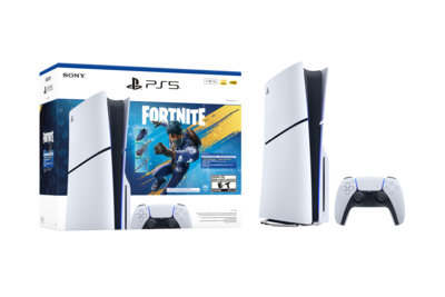 Sony PlayStation 5 Slim Gaming Console, Fortnite Flowering Chaos Bundle, 1TB SSD, White (1000049926)