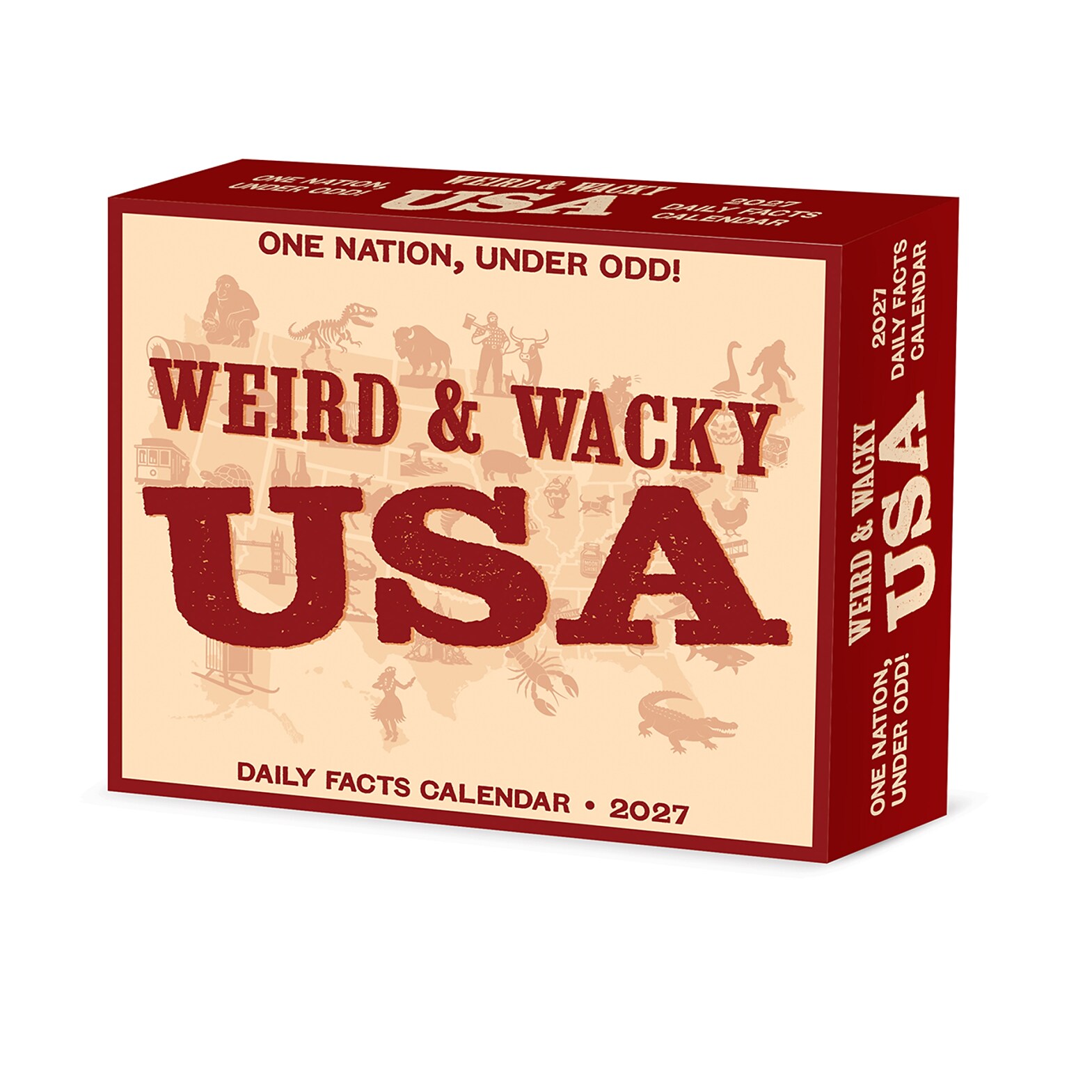 2027 Willow Creek Weird & Wacky USA  5.4 x 6.2 Day-to-Day Calendar (65075)