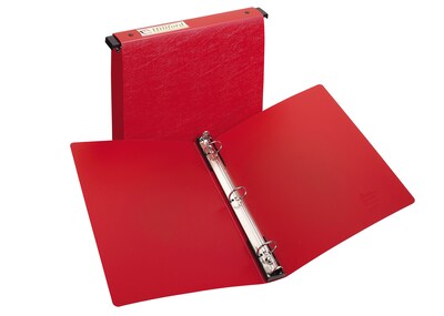 Avery Flexible 1 3-Ring Hanging Binder, Round Ring, Red (14803)