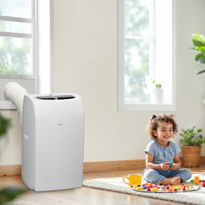 LG ThinQ 115-Volt 14000 BTU (10200 BTU DOE) Portable Air Conditioner with Remote, WiFi Enabled, White (LP1025WHSM)
