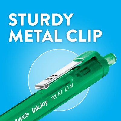 Paper Mate InkJoy 300 RT Retractable Ballpoint Pen, Medium Point, Black Ink, 24/Pack (1945925)