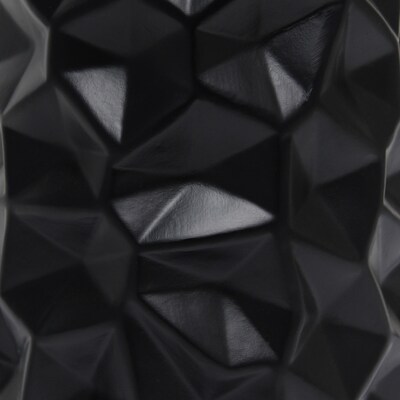 Simple Designs Sculpted Ceramic Table Lamp, Black (LT2083-BLK)