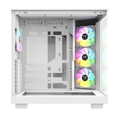 Thermaltake View 380 XL WS ARGB ATX Mid-Tower Computer Case, Snow (CA-11E-00M6WN-WS)