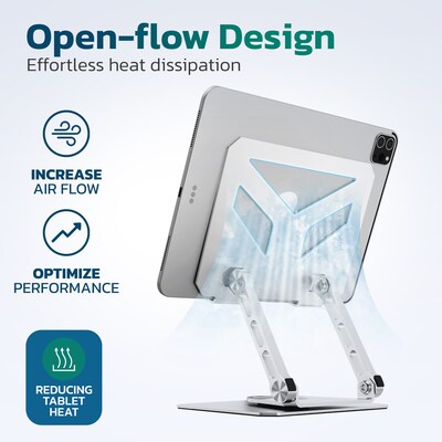 Purely SW60 360° Rotating Base iPad/Tablet Stand and Holder, Silver (PTSSW60)
