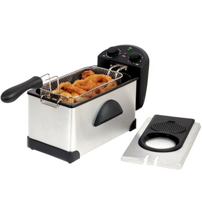 MegaChef 3 Liter Electric Deep Fryer, Black (935121818M)