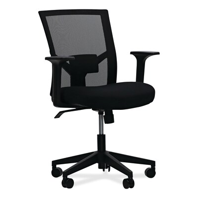 Alera® Fixed Arm Fabric Task Chair, Black (ALEWS42B17)