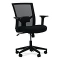 Alera® Fixed Arm Fabric Task Chair, Black (ALEWS42B17)