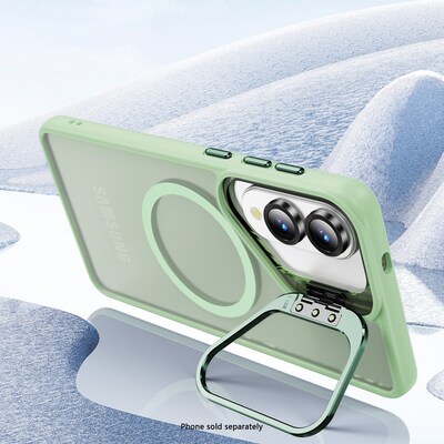 SaharaCase Venture Series Kickstand MagSafe Phone Case for Samsung Galaxy S25 Edge, Shock Absorbing, Oasis Green (CP00829)