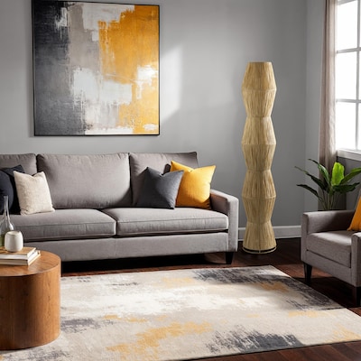 Adesso Renata 65.5H Floor Lamp with Paper Raffia Shade (4107-12)