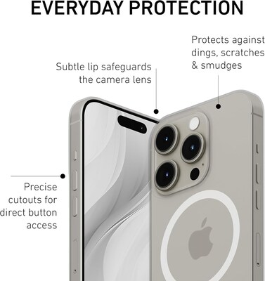 PEEL Magnetic Thin Series MagSafe Phone Case for iPhone 15 Pro Case, Clear (I15 PRO MAGSAFE CLEA)