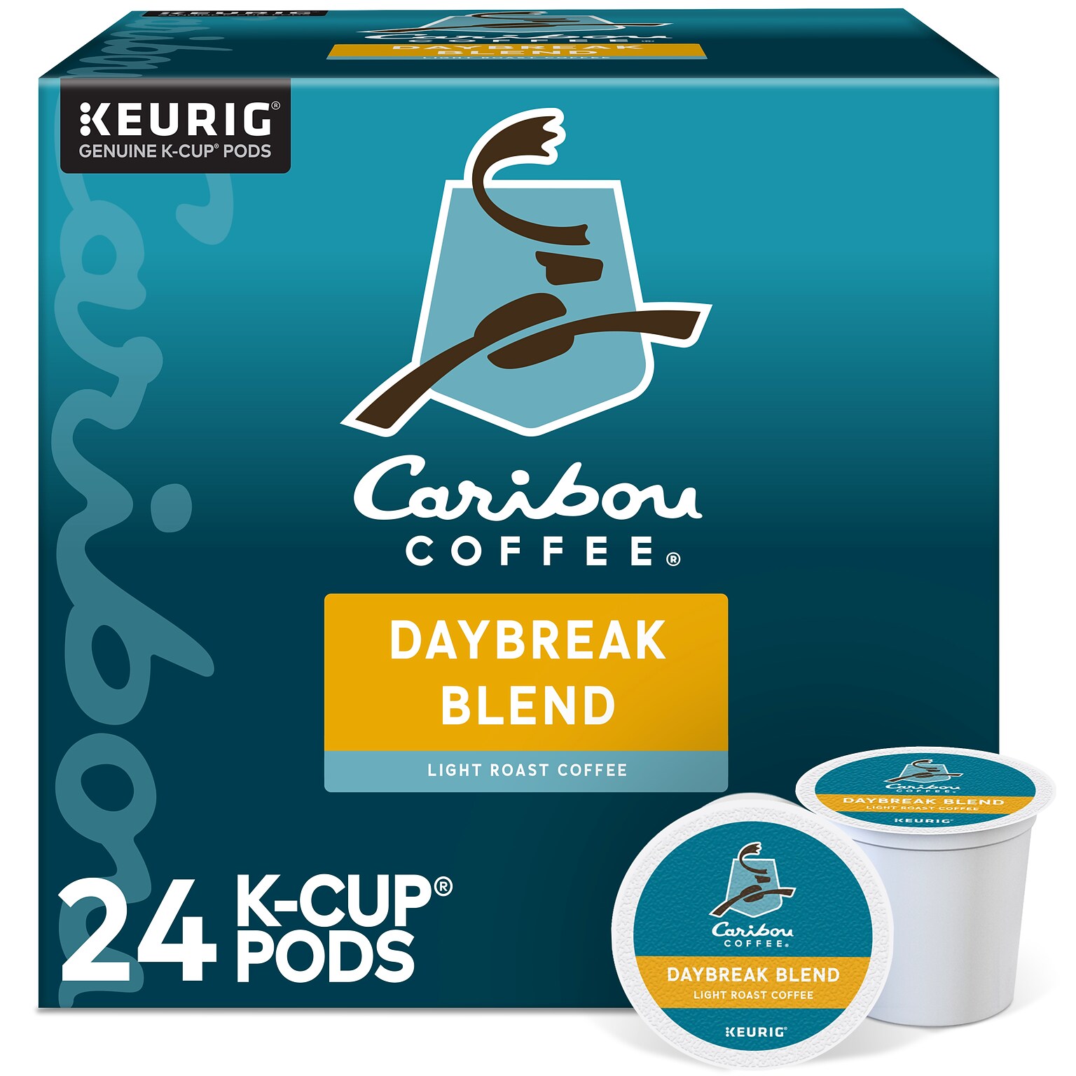 Caribou Coffee Daybreak Morning Blend Coffee Keurig® K-Cup® Pods, Light Roast, 24/Box (6994)