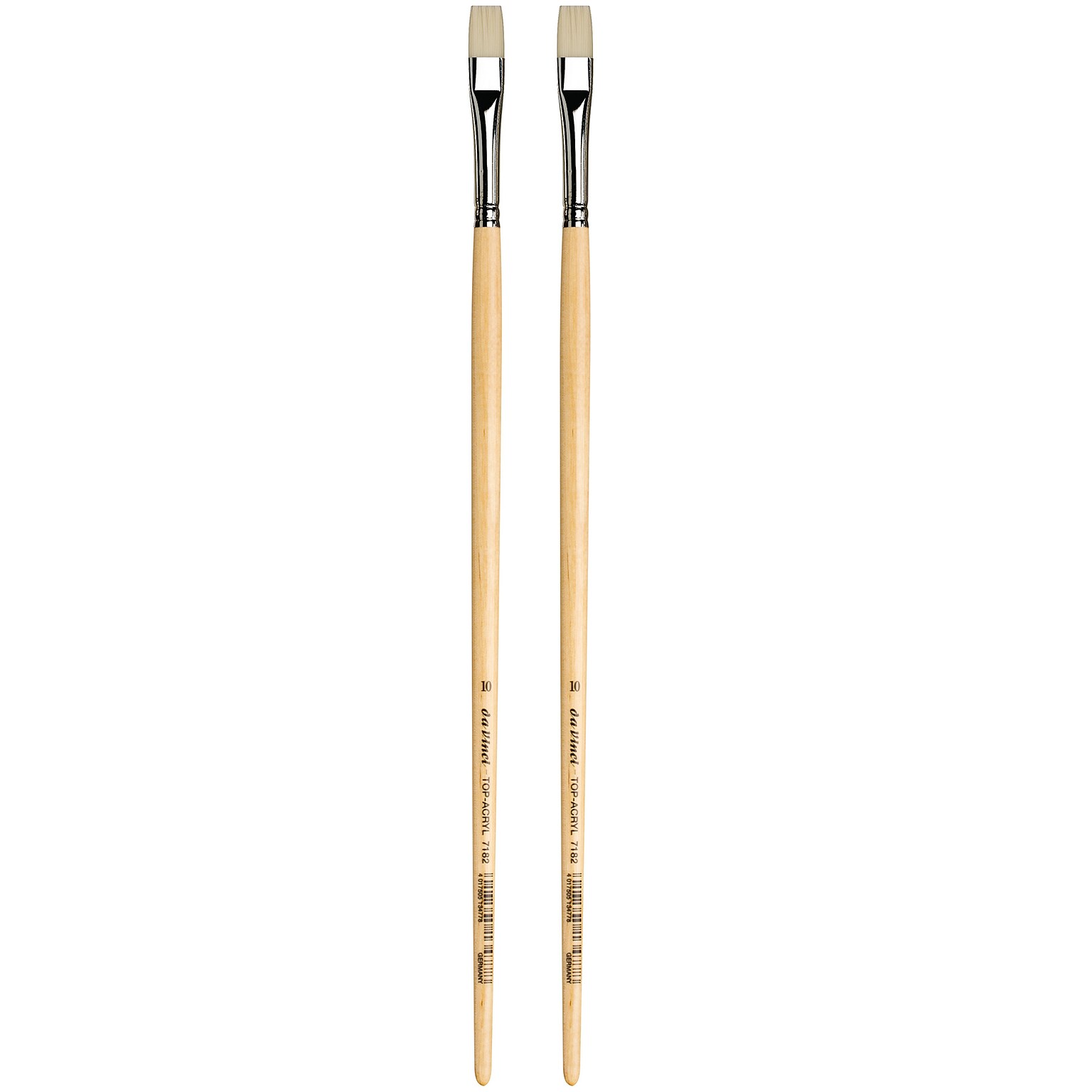 da Vinci TOP-ACRYL Oil and Acrylic Synthetic Bristle, Flat Brush, 2/Bundle (DVXVA718210-2)