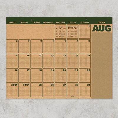2026-2027 TF Publishing Trail + Timber 22 x 17 Academic Monthly Desk Pad Calendar (AY27-8206)