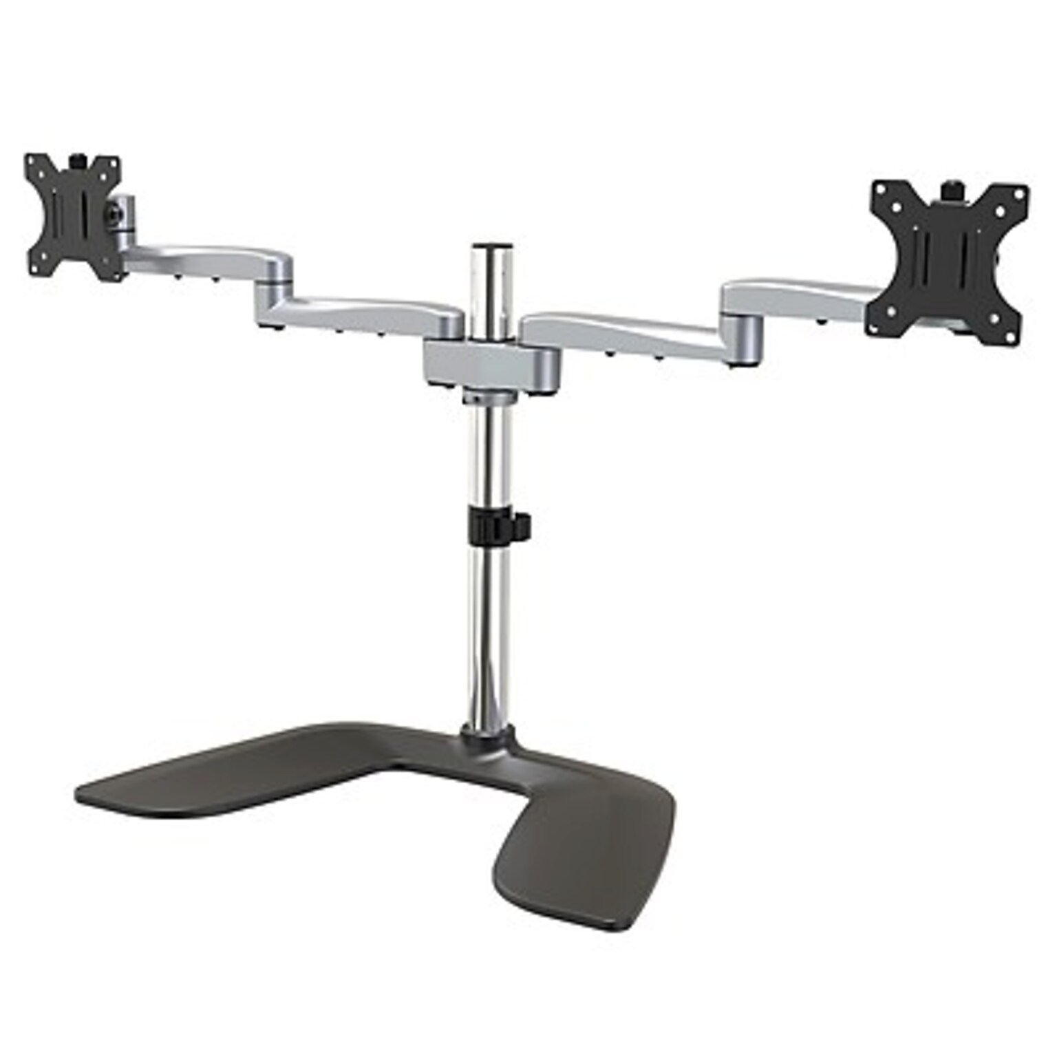 StarTech Dual Monitor Stand, For Up to 32 Monitors, Black/Silver (ARMDUALSS)