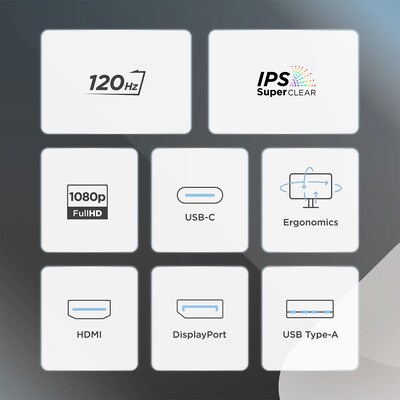ViewSonic 24 FHD 120Hz LCD Monitor, Height Adjustable, Black (VG2441V)