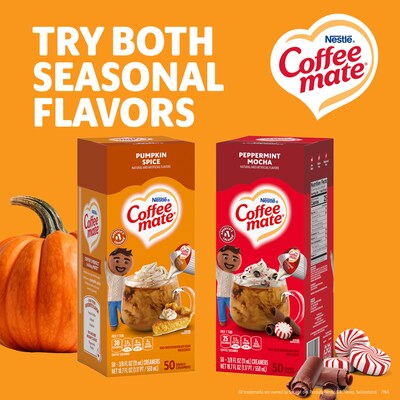 Coffee mate Creamer Pumpkin Spice Liquid Creamer, 18.7 oz., 50/Box (NES75520)