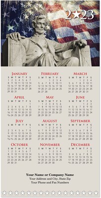 Custom Lincoln Tri-Fold Calendar Card