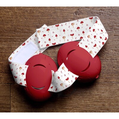 FDMT Baby Protective Earmuffs, Scarlet Mushrooms (MNO4282000)