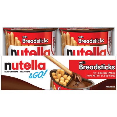 Nutella Chocolate Hazelnut Spread with Breadsticks, 1.8 oz., 12/Box (FEU80314)
