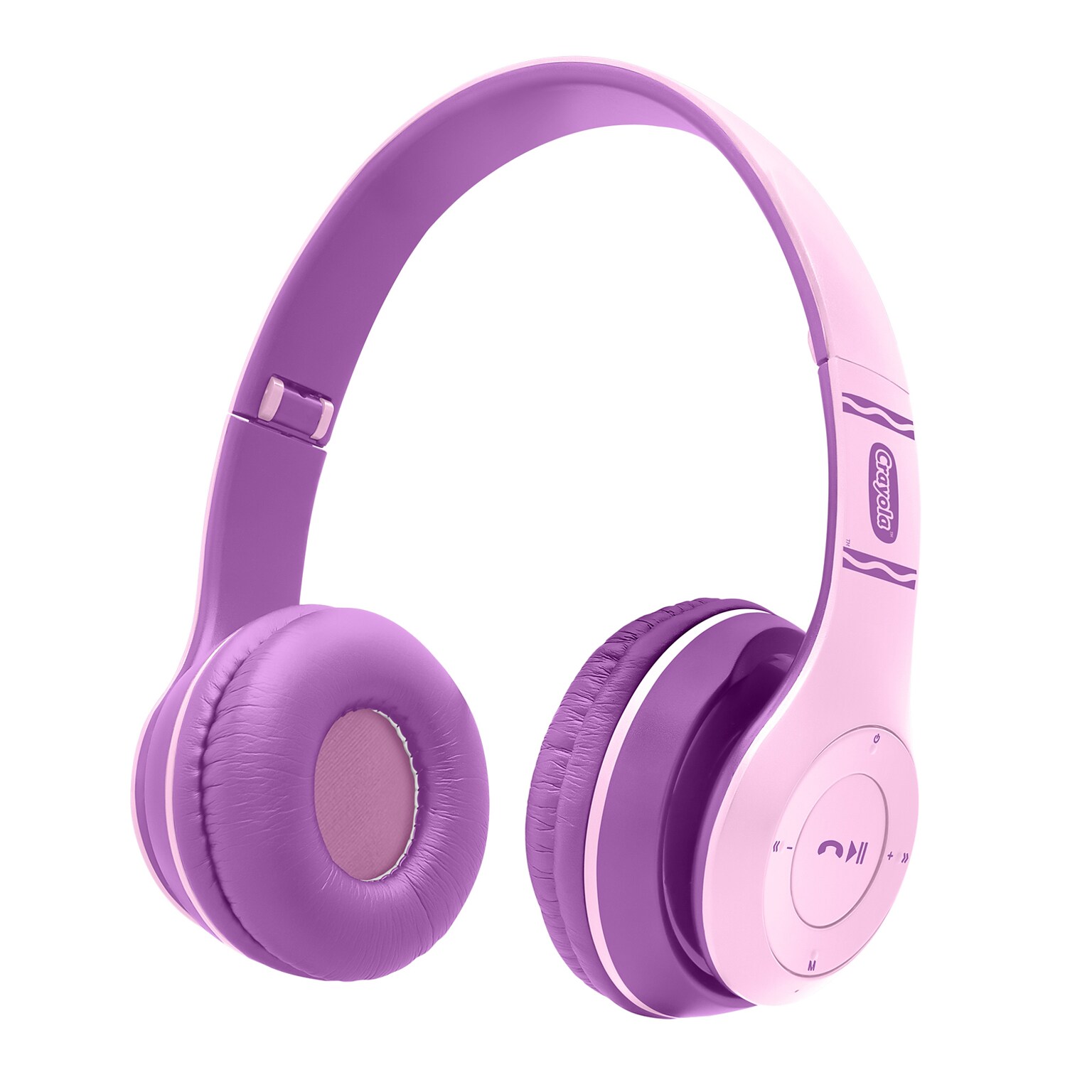 Crayola Boost Active Wireless Over-Ear Headphones, Bluetooth, Pink/Purple (CHPBT348)