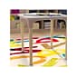 Flash Furniture Bright Beginnings Hercules Square Table, 24" x 24", Height Adjustable, White/Beech (MK-ME088024-GG)