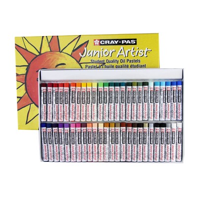 Sakura Cray-Pas Junior Artist Oil Pastels, 48 Assorted Colors, 50/Set, 2 Sets/Bundle (SAKXEP50-2)