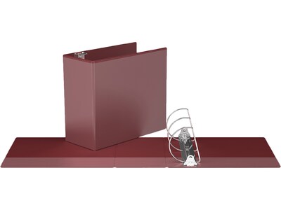 Davis Group Easyview Premium 5 3-Ring View Binders, D-Ring, Burgundy, 4/Pack (8407-08-04)