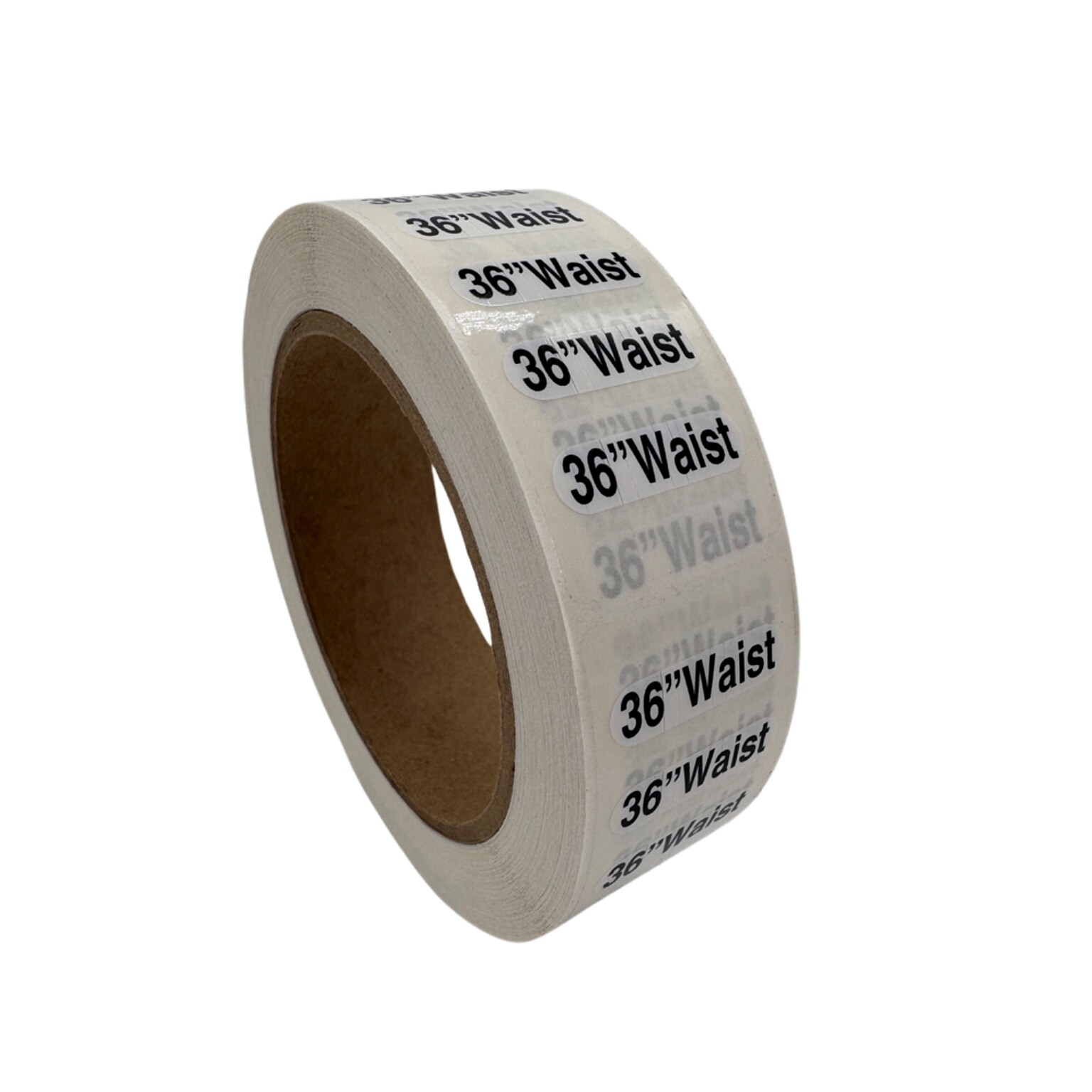 Nahanco 36 Waist Plastic Size Marker, Clear/Black/White, 250/Roll (DSM-478)